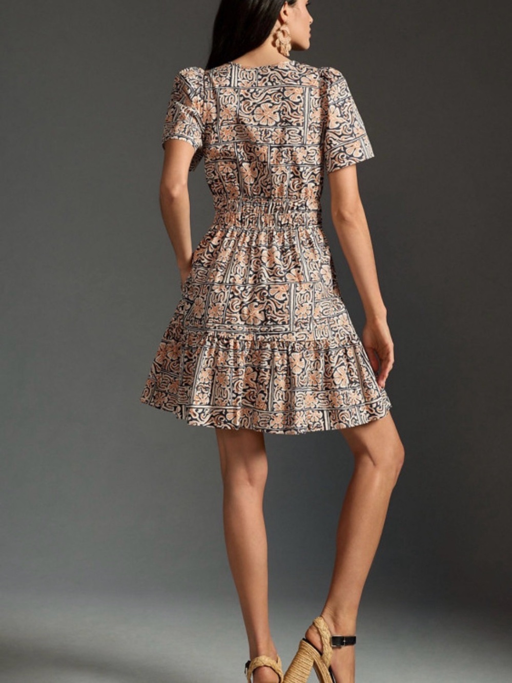 Anthropologie Somerset Mini Dress in Washed Black Multi - Picture 3 of 16